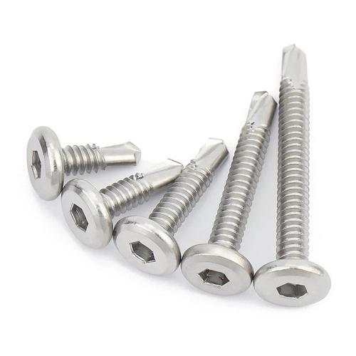 410不銹鋼平頭內(nèi)六角鉆尾螺u絲 沉頭六角燕尾釘 護(hù)欄自攻螺絲m5.